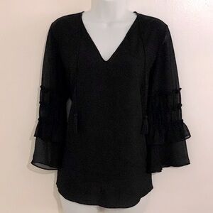 T Tahari Theresa Peasant Tunic Blouse